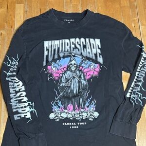 Primark Black 'Futurescape' Graphic Long Sleeve
